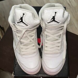 Jordan White Sneakers and metallic